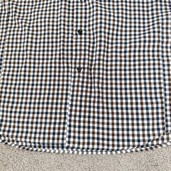 7 Downie St Plaid Brown Checkered Button Shirt - Picture 8 of 15